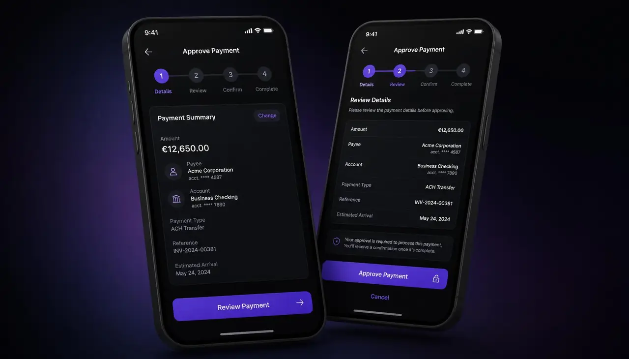 Payment run flow and approval states